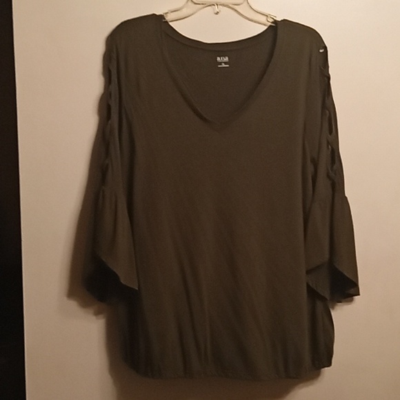 a.n.a Tops - a.n.a. Dark Olive Green Blouse Size XL
